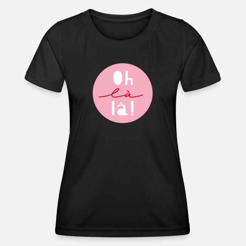 "Oh là là" - Women's Functional T-Shirt - black