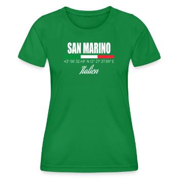 San Marino - Frauen Funktions-T-Shirt - Kelly Green - Vorne - AI Model Female 172 dark (172cm)