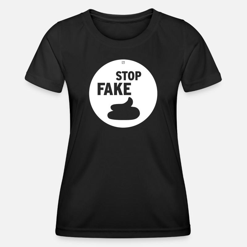 STOP FAKE - Women's Functional T-Shirt - black