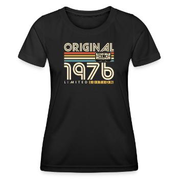 Original 1976 Jahrgang Geburtstag Geschenk Retro - Frauen Funktions-T-Shirt - Schwarz - Vorne - AI Model Female 172 light (172cm)