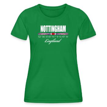 Nottingham - Women's Functional T-Shirt - kelly green - Front - AI Model Female 172 dark (172cm)