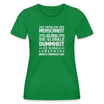 Crossword Puzzle Saying Humor - Women's Functional T-Shirt - kelly green - Front - AI Model Female 172 dark (172cm)