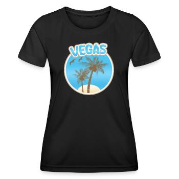 Vacances à Vegas - T-shirt sport Femme - noir - Devant - AI Model Female 172 light (172cm)