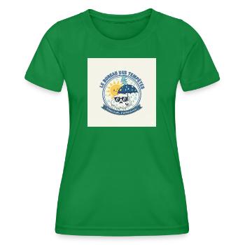 Das Büro der Stürme - Sonne und Regen - Frauen Funktions-T-Shirt - Kelly Green - Vorne - AI Model Female 172 dark (172cm)