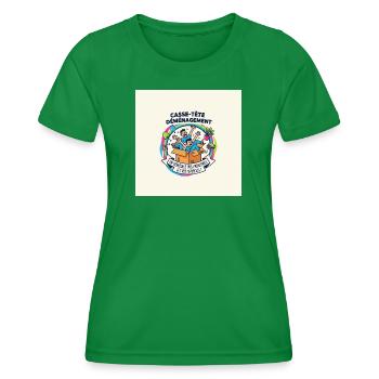 Moving Puzzle - Women's Functional T-Shirt - kelly green - Front - AI Model Female 172 dark (172cm)