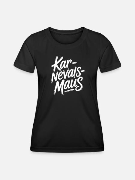 Karnevalsmaus Karneval Köln Kölner Karnevals Maus - Frauen Funktions-T-Shirt - Schwarz