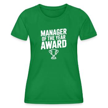Prix du gestionnaire de l’année - T-shirt sport Femme - vert - Devant - AI Model Female 172 dark (172cm)