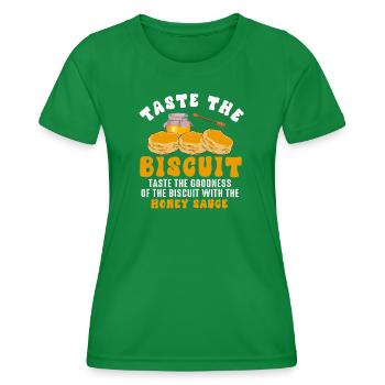 Biscuit au miel Matin - T-shirt sport Femme - vert - Devant - AI Model Female 172 dark (172cm)