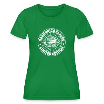 Harmonica Musican LImited Edition Harmonica - Frauen Funktions-T-Shirt - Kelly Green - Vorne - AI Model Female 172 dark (172cm)