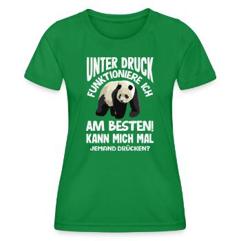 Je fonctionne mieux sous pression - T-shirt sport Femme - vert - Devant - AI Model Female 172 dark (172cm)