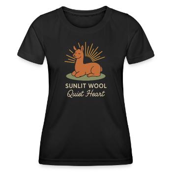 Cottagecore Llama Aesthetic Cute Farm Animal - Women's Functional T-Shirt - black - Front - AI Model Female 172 light (172cm)