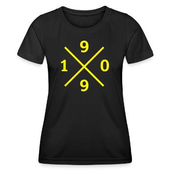 1909 – Ruhrpott Liebe Fussball Dortmund Shirt - Frauen Funktions-T-Shirt - Schwarz - Vorne - AI Model Female 172 light (172cm)