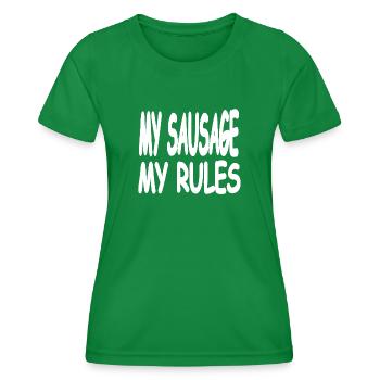 saucisse - T-shirt sport Femme - vert - Devant - AI Model Female 172 dark (172cm)