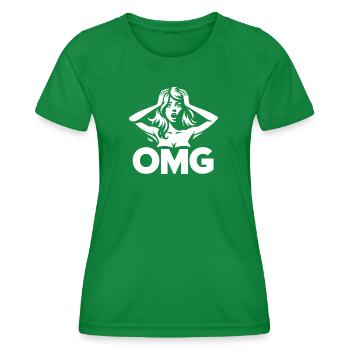 OMG Reaction Silhouette Femme - T-shirt sport Femme - vert - Devant - AI Model Female 172 dark (172cm)