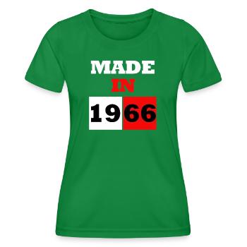 Made in 1966 Anniversary - Women's Functional T-Shirt - kelly green - Front - AI Model Female 172 dark (172cm)