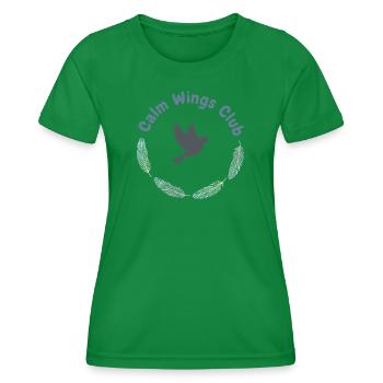 Wings of Serenity - Women's Functional T-Shirt - kelly green - Front - AI Model Female 172 dark (172cm)