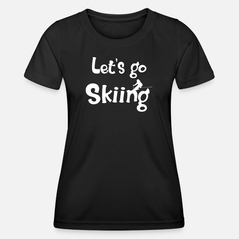 Bold ski lover - Women's Functional T-Shirt - black