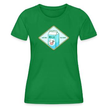 Flatulences Lait Lactose - T-shirt sport Femme - vert - Devant - AI Model Female 172 dark (172cm)