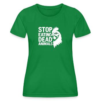 Arrêtez de manger des animaux morts - T-shirt sport Femme - vert - Devant - AI Model Female 172 dark (172cm)