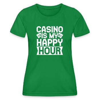 Casino Gambler Casino Is My Happy Hour Gambling - T-shirt sport Femme - vert - Devant - AI Model Female 172 dark (172cm)