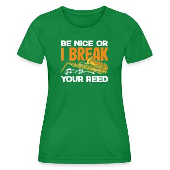 Saxofon - Frauen Funktions-T-Shirt - Kelly Green - Vorne - AI Model Female 172 dark (172cm)