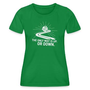 Aufwärtspfad: Der einzige Weg - Frauen Funktions-T-Shirt - Kelly Green - Vorne - AI Model Female 172 dark (172cm)