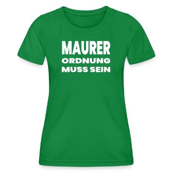 Maçon - T-shirt sport Femme - vert - Devant - AI Model Female 172 dark (172cm)