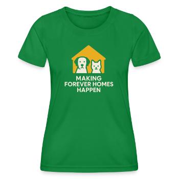 Adoption Day Pet Rescue Shelter - Women's Functional T-Shirt - kelly green - Front - AI Model Female 172 dark (172cm)