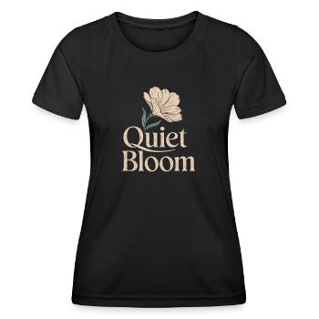 Quiet Bloom – Delicate Bloom - Women's Functional T-Shirt - black - Front - AI Model Female 172 light (172cm)