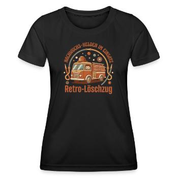 Retro Fire Brigade Offspring - Women's Functional T-Shirt - black - Front - AI Model Female 172 light (172cm)