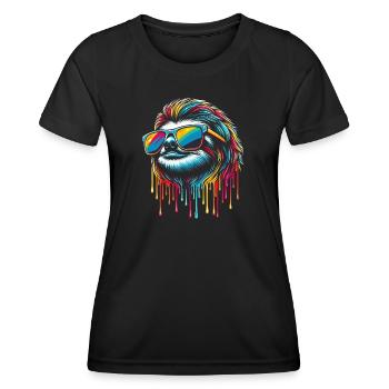 Faultier Faultierkunst Fauler Faultierfan - Frauen Funktions-T-Shirt - Schwarz - Vorne - AI Model Female 172 light (172cm)
