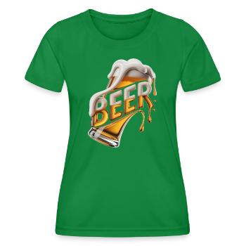 Beer - Cool Beer Logo - T-shirt sport Femme - vert - Devant - AI Model Female 172 dark (172cm)
