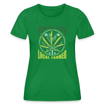 Funny Stoner Outfits - Women's Functional T-Shirt - kelly green - Front - AI Model Female 172 dark (172cm)