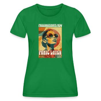 Ambiances rétro procrastinantes - T-shirt sport Femme - vert - Devant - AI Model Female 172 dark (172cm)