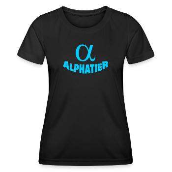 Animal alpha - T-shirt sport Femme - noir - Devant - AI Model Female 172 light (172cm)