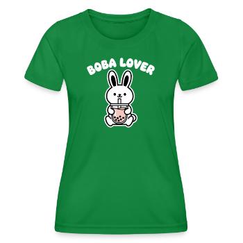 Boba Bunny Lover - T-shirt sport Femme - vert - Devant - AI Model Female 172 dark (172cm)