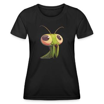 Gottesanbeterinnen Gottesanbeterin - Frauen Funktions-T-Shirt - Schwarz - Vorne - AI Model Female 172 light (172cm)