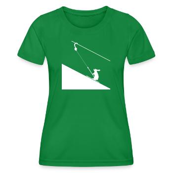 Haseklettern am Seil - Frauen Funktions-T-Shirt - Kelly Green - Vorne - AI Model Female 172 dark (172cm)