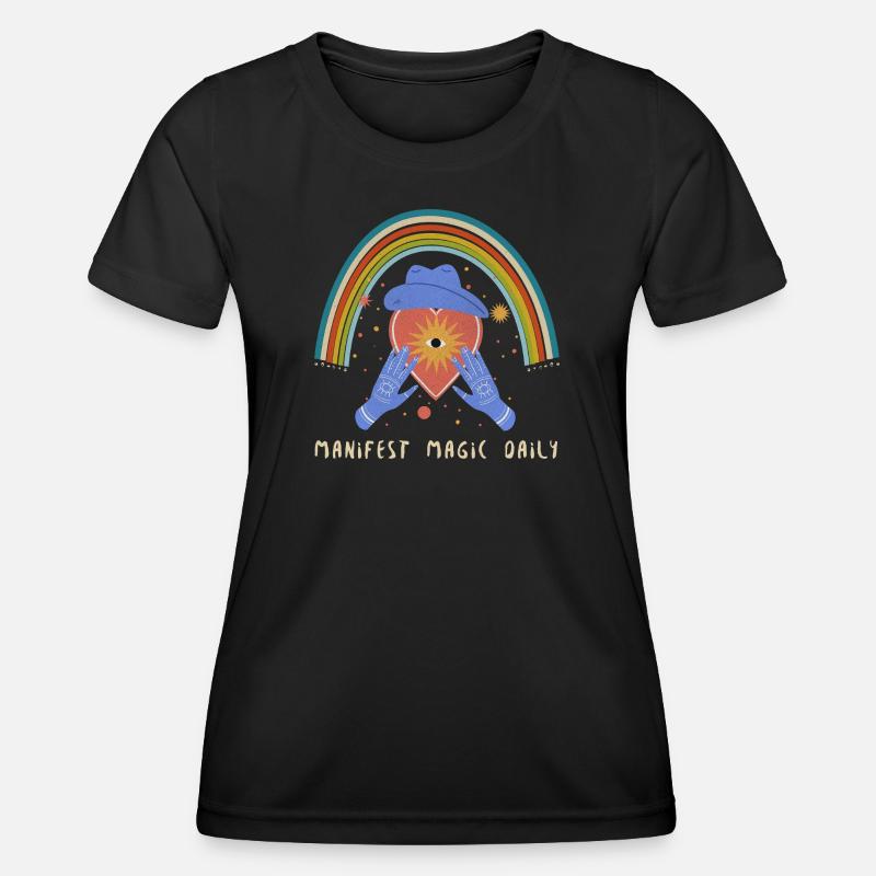 Manifest_magic_daily - Women's Functional T-Shirt - black