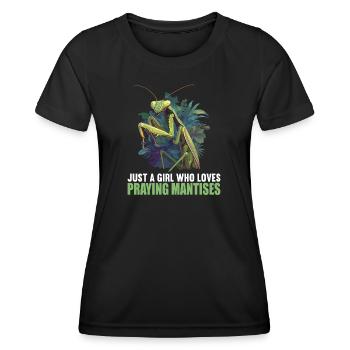 Gottesanbeterinnen Gottesanbeterin - Frauen Funktions-T-Shirt - Schwarz - Vorne - AI Model Female 172 light (172cm)