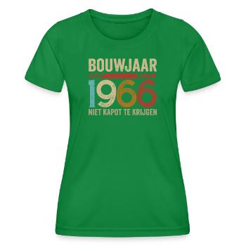 Year of construction January 1966 cannot be broken - Women's Functional T-Shirt - kelly green - Front - AI Model Female 172 dark (172cm)