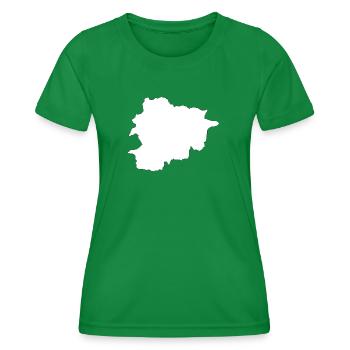 Andorra Kontur Silhouette - Frauen Funktions-T-Shirt - Kelly Green - Vorne - AI Model Female 172 dark (172cm)