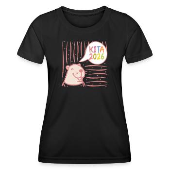 DAYCARE CENTER DAYCARE CENTER 2026 - Women's Functional T-Shirt - black - Front - AI Model Female 172 light (172cm)