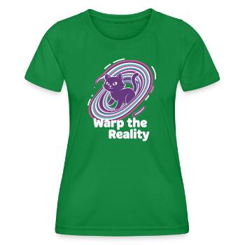 Purple Cat Portal Swirl - Women's Functional T-Shirt - kelly green - Front - AI Model Female 172 dark (172cm)