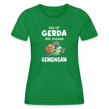 Jogging, Coureur Cadeau, Sport, Forme physique - T-shirt sport Femme - vert - Devant - AI Model Female 172 dark (172cm)