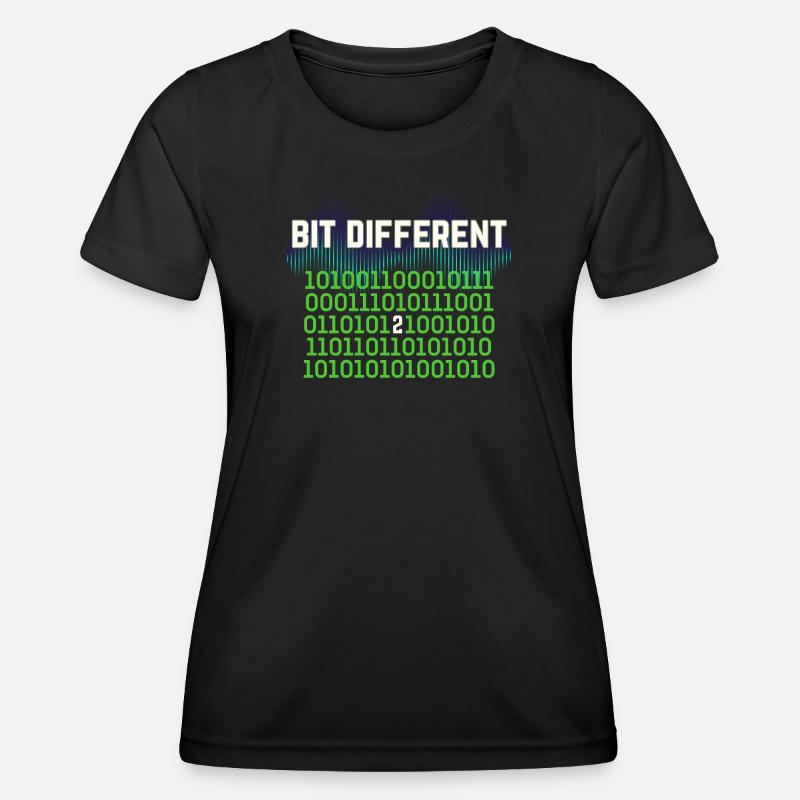 Etwas Anders – Nerdy Binary Error Design - Frauen Funktions-T-Shirt - Schwarz