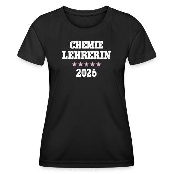Chemistry Teacher 2026 Occupation Chemistry Teacher Chemist - Women's Functional T-Shirt - black - Front - AI Model Female 172 light (172cm)
