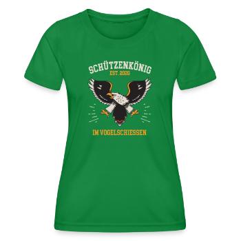 Shooting King 2026 dans le cadre du Festival de tir à la chasse aux oiseaux - T-shirt sport Femme - vert - Devant - AI Model Female 172 dark (172cm)