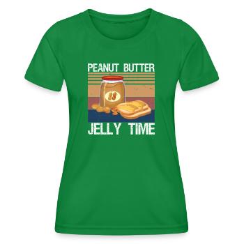 Peanut Butter Jelly Time - Frauen Funktions-T-Shirt - Kelly Green - Vorne - AI Model Female 172 dark (172cm)