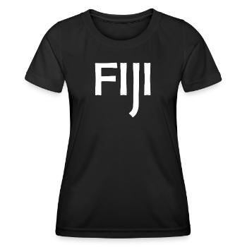 Fidji - Fidji - Îles - Pacifique - Mers du Sud - T-shirt sport Femme - noir - Devant - AI Model Female 172 light (172cm)